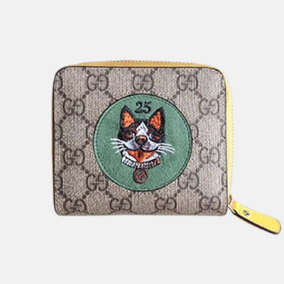 Gucci 2019 Supreme Bosco Patch Canvas Wallet  473905 - 구찌 슈프림 보스코 패치 캔버스 반지갑  GUW0088.Size(11cm).브라운