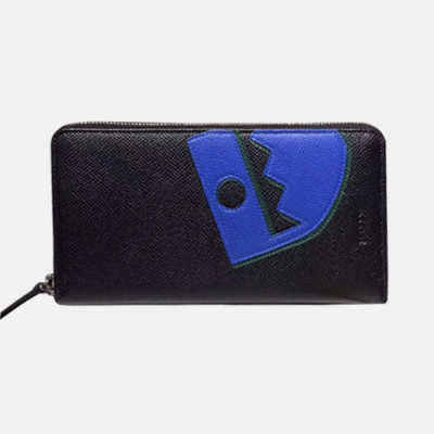 Bally 2019 Mens Leather Zip Round Wallet - 발리 남성용 레더 지퍼 라운드 장지갑 BALB0028.블랙