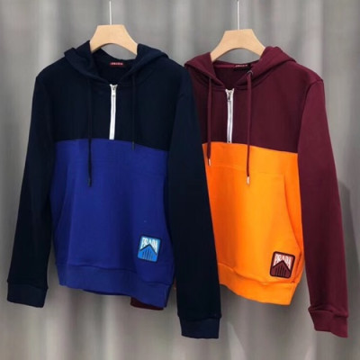 PRADA 2018 MENS COTTON  HOOD TEE - 프라다 남성 코튼 후드티 PRAHT0003 , SIZE (M - 3XL),오렌지/네이비