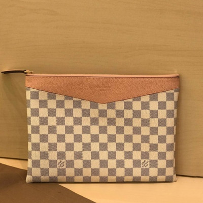 Louis Vuitton 2019 Daily Pouch Clutch Bag,29.5cm- 루이비통 2019 데일리 파우치 클러치백,M62048,LOUB1626,29.5cm,화이트+핑크