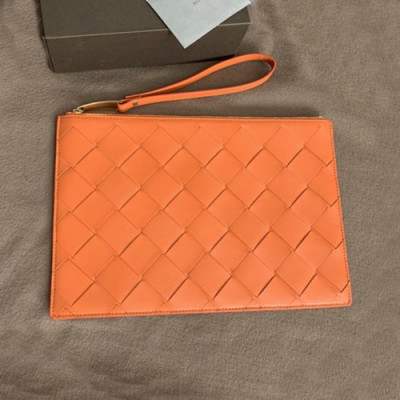 Bottega Veneta 2019 Leather Clutch Bag,30cm - 보테가 베네타 2019 레더 남여공용 클러치백,583776, BVB0315,30cm,오렌지