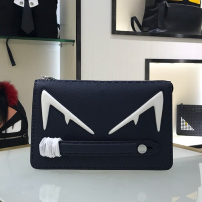 Fendi 2019 Leather Clutch Bag ,24CM - 펜디 2019 레더 남여공용 클러치백 FENB0463,24CM,네이비