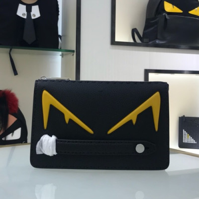 Fendi 2019 Leather Clutch Bag ,24CM - 펜디 2019 레더 남여공용 클러치백 FENB0464,24CM,블랙