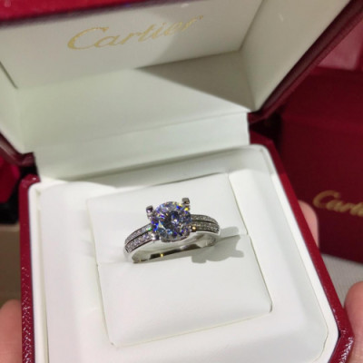 CARTIER  Ring -까르띠에 여성용 18K 도금 골드 반지 CAR0032.컬러(화이트 골드)