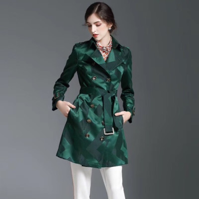 Burberry 2019 Womens Classic Heritage Trench Coat - 버버리 2019 여성 클래식 빈티지 트렌치 코트 BURCT0125.Size(s - 2xl),그린