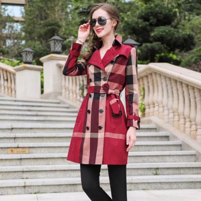 Burberry 2019 Womens Classic Heritage Trench Coat - 버버리 2019 여성 클래식 빈티지 트렌치 코트 BURCT0130.Size(s - 2xl),레드