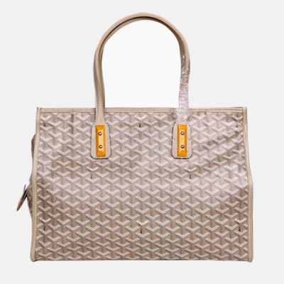 Goyard 2019 PVC & Leather Tote Shopper Bag - 고야드 2019 PVC & 레더 토트 쇼퍼백,GYB0178,베이지