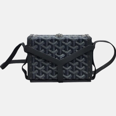 Goyard 2019 PVC & Leather Shoulder Cross Bag,16.5cm - 고야드 2019 PVC & 레더 여성용 숄더 크로스백,GYB0193,16.5cm,그레이