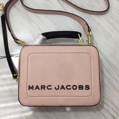 Mark Jacobs 2019 Leather Women Box Tote Shoulder Bag,20cm - 마크제이콥스 2019 레더 여성용 박스 토트 숄더백,MJB0129 ,20cm,연핑크