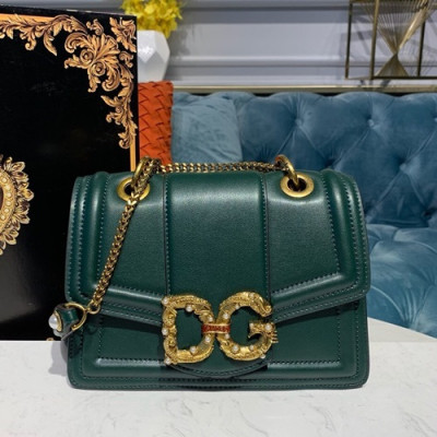 Dolce&Gabbana 2019 Leather Shoulder Cross Bag ,23CM - 돌체 앤 가바나 2019 레더 여성용 숄더 크로스백 DGB0020 ,23cm,그린