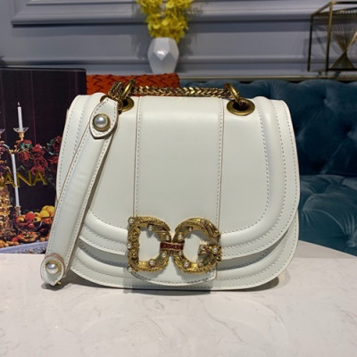 Dolce&Gabbana 2019 Leather Shoulder Cross Bag ,22.5CM - 돌체 앤 가바나 2019 레더 여성용 숄더 크로스백 DGB0030,22.5cm,화이트