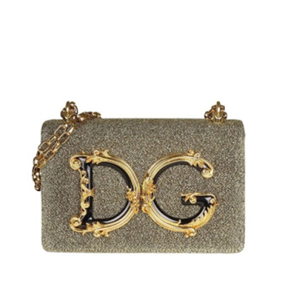 Dolce&Gabbana 2019 Chain Cross Bag ,21CM - 돌체 앤 가바나 2019 여성용 체인 크로스백 DGB0081,21cm,옐로우골드