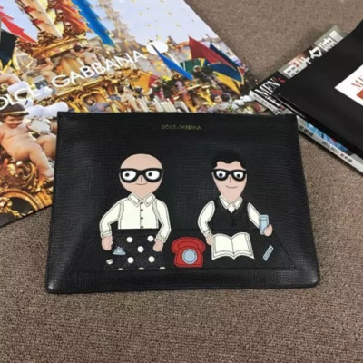 Dolce&Gabbana 2019 Leather Clutch Bag ,27CM - 돌체 앤 가바나 2019 레더 남성용 클러치백 DGB0110 ,27cm,블랙