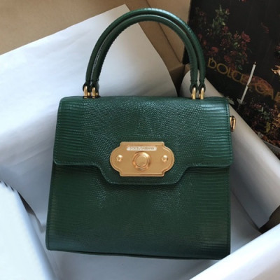 Dolce&Gabbana 2019 Leather Tote Shoulder Bag ,24CM - 돌체 앤 가바나 2019 레더 여성용 토트 숄더백 DGB0150,24cm,그린