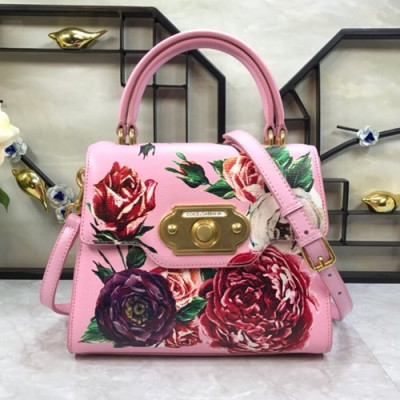 Dolce&Gabbana 2019 Leather Tote Shoulder Bag ,24CM - 돌체 앤 가바나 2019 레더 여성용 토트 숄더백 DGB0168,24cm,핑크