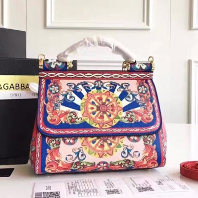 Dolce&Gabbana 2019 Leather Tote Shoulder Bag ,25CM - 돌체 앤 가바나 2019 레더 여성용 토트 숄더백 DGB0201,25cm,핑크