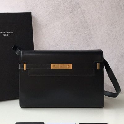 Saint Laurent 2019 Women Leather Shoulder Bag,29CM - 입생로랑 2019 여성용 레더 숄더백,SLB0498,29CM,블랙