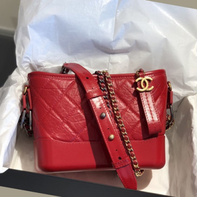 Chanel 2019 Gabrielle Hobo Leather Shoulder Bag ,20CM - 샤넬 2019 가브리엘 호보 레더 숄더백,CHAB1231,20CM,레드