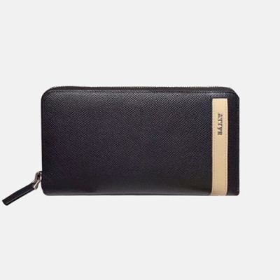 Bally 2019 Mens Leather Zip Round Wallet - 발리 남성용 레더 지퍼 라운드 장지갑 BALB0044.블랙