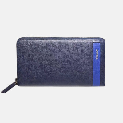 Bally 2019 Mens Leather Zip Round Wallet - 발리 남성용 레더 지퍼 라운드 장지갑 BALB0045.네이비