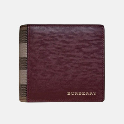 Burberry 2019 Leather Wallet - 버버리 남여공용 레더 반지갑 BURW0085.Size(11CM).레드