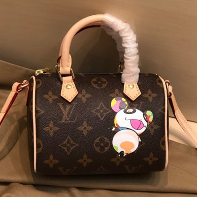 Louis Vuitton 2019 Monogram Nano Speedy Tote Shoulder Cross Bag,16cm - 루이비통 2019 모노그램 나노 스피디 토트 숄더 크로스백 M61252,LOUB1679 ,16cm,브라운