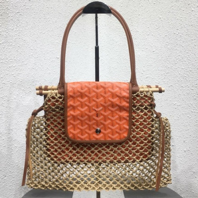 Goyard 2019 PVC & Nylon Tote Bag,34cm - 고야드 2019 PVC & 나일론 토트백,GYB0207,34cm,오렌지