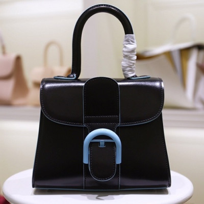 Delvaux 2019 Leather Tote Shoulder Bag,20CM - 델보 2019 레더 토트 숄더백,DVB0332.20CM,블랙