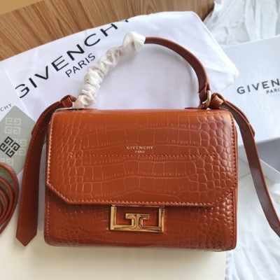 Givenchy 2019 Eden Leather Tote Shoulder Bag,18.5CM - 지방시 2019 에덴 레더 토트 숄더백,GVB0302,18.5CM,브라운