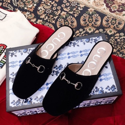 Gucci 2019 Ladies Leather Slipper - 구찌 2019 여성 레더 슬리퍼 GUCS0010,Size(225 -  250).블랙