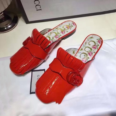 Gucci 2019 Ladies Leather Slipper - 구찌 2019 여성 레더 슬리퍼 GUCS0024,Size(225 -  245).레드