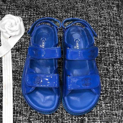 Chanel 2019 Ladies Leather Sandal - 샤넬 2019 여성용 레더 샌들 CHAS0046.Size(225 - 245).블루