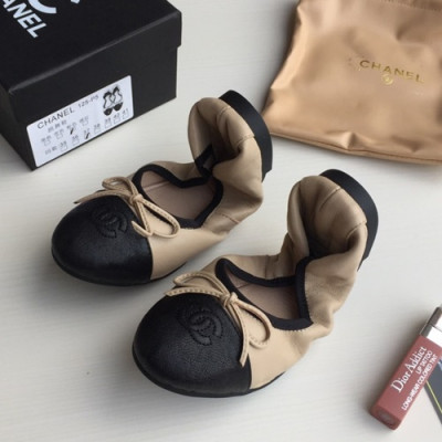 Chanel 2019 Ladies Ballet Flat Shoes - 샤넬 2019 여성용 발렛 플랫 슈즈 CHAS0076,Size(225 - 255).베이지