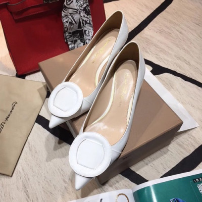 Gianvito Rossi 2019 Ladies Pumps Heel - 지안비토 로시 2019 여성용 레더 펌프스 힐 GRS0002.Size(225 - 245).화이트