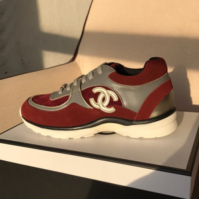 Chanel 2019 Ladies Running Shoes - 샤넬 2019 여성용 런닝슈즈 CHAS0100.Size(225 - 260).와인+그레이