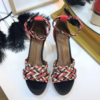 Hermes 2019 Ladies Wedge Sandal - 에르메스 2019 여성용 웨지 샌들 HERS0025,Size(225-245).블랙