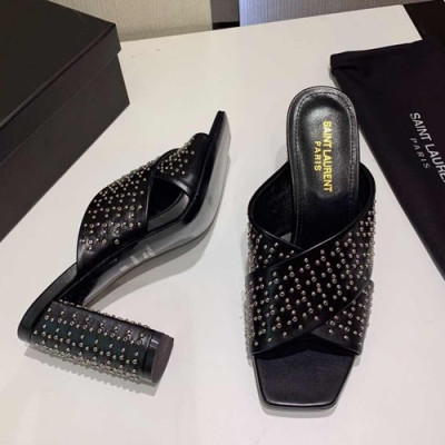 Saint Laurent 2019 Ladies High Heel Slipper - 입생로랑 2019 여성용 하이힐 슬리퍼,SLS0021.Size(225 - 245).블랙