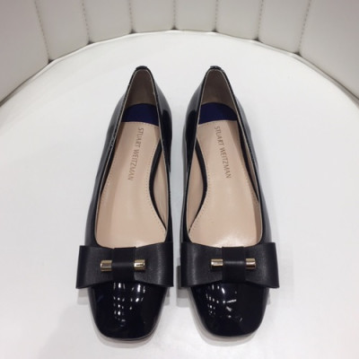 Stuart Weitzman 2019 Ladies Leather Flat Shoes - 슈트어트 와이츠먼 2019 여성용 레더 플랫슈즈 STUS0006.Size(225 - 245).블랙