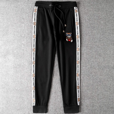 Moschino 2019 Mm/Wm Cotton Pants - 모스키노 남자 고튼 캐주얼 추리닝 바지  MOSPT0008.Size(m - 3xl).블랙