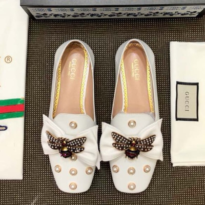 Gucci 2019 Ladies Leather Loafer - 구찌 2019 여성용 레더 로퍼 GUCS0112.Size(225 -  250).화이트