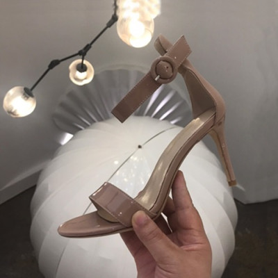 Gianvito Rossi 2019 Ladies Leather High Heel Sandal - 지안비토 로시 2019 여성용 레더 하이힐 샌들 GRS0023.Size(225 - 245).누드