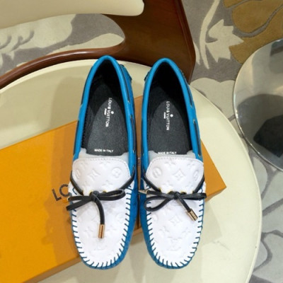 Louis Vuitton 2019 Ladies Leather Loafer  - 루이비통 2019 여성용 레더 로퍼 LOUS0067 , Size (225 - 255),블루+화이트