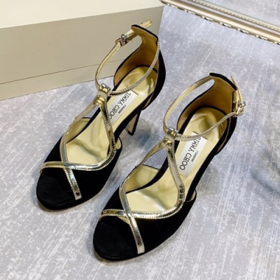 Jimmy Choo 2019 Ladies High Heel Sandal - 지미츄 2019 여성용 하이힐 샌들 JIMS0035.Size(220 - 245).블랙