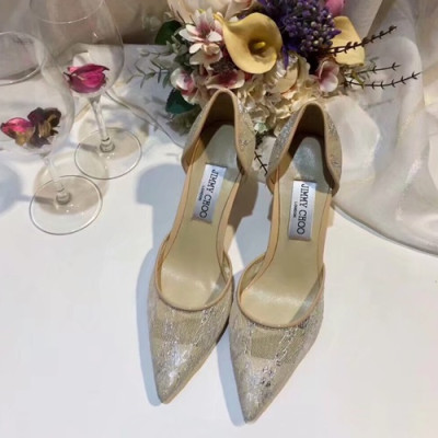 Jimmy Choo 2019 Ladies Lace High Heel - 지미츄 2019 여성용 레이스 하이힐 ,JIMS0044.Size(215 - 250).베이지