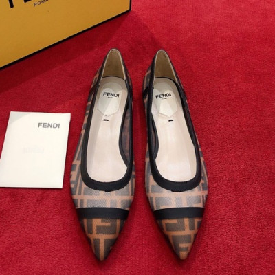 Fendi 2019 Ladies Flat Shoes - 펜디 2019 여성용 플랫슈즈,FENS0010,Size(225 -  245),브라운+블랙