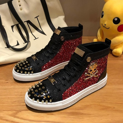 Philipp plein 2019 Mens Leather Sneakers  - 필립플레인 2019 남성용 레더 스니커즈 PPS0002,Size(240 - 270).레드