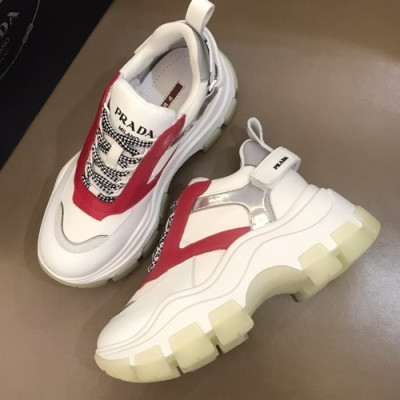 Prada 2019 Ladies Leather Running Shoes  - 프라다 2019 여성용 레더 런닝슈즈 PRAS0053,Size(225 - 245).화이트