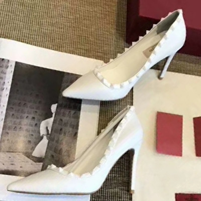 Valentino 2019 Ladies Leather Pumps High Heel - 발렌티노 2019 여성용 레더 펌프스 하이힐 VTS0039.Size(220 - 250).화이트