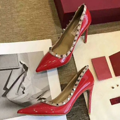 Valentino 2019 Ladies Leather Pumps High Heel - 발렌티노 2019 여성용 레더 펌프스 하이힐 VTS0040.Size(220 - 250).레드