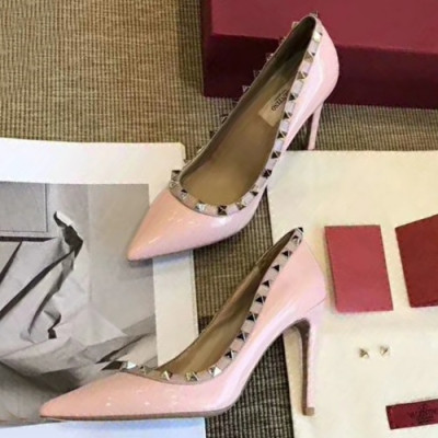 Valentino 2019 Ladies Leather Pumps High Heel - 발렌티노 2019 여성용 레더 펌프스 하이힐 VTS0041.Size(220 - 250).연핑크